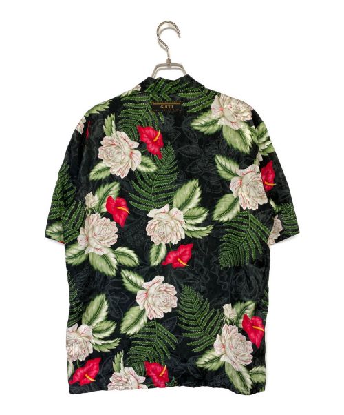GUCCI（グッチ）GUCCI (グッチ) ハワイアンシャツ ブラック サイズ:44の古着・服飾アイテム