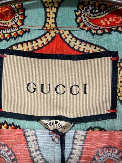 GUCCI（グッチ）GUCCI (グッチ) 総柄ペイズリーシャツ マルチカラー サイズ:39の古着・服飾アイテム