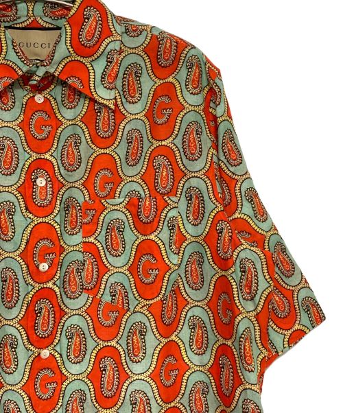 GUCCI（グッチ）GUCCI (グッチ) 総柄ペイズリーシャツ マルチカラー サイズ:39の古着・服飾アイテム