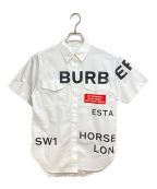 BURBERRYバーバリー）の古着「ホースフェリー半袖シャツ」｜ホワイト