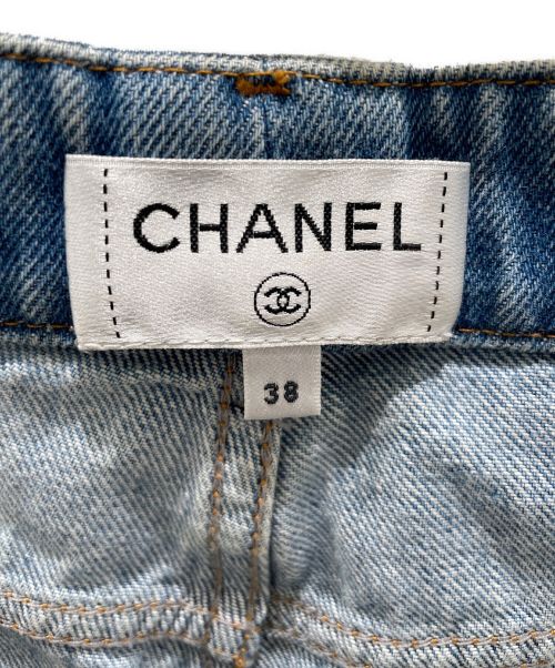 CHANEL（シャネル）CHANEL (シャネル) クラッシュデニムパンツ ブルー サイズ:38の古着・服飾アイテム