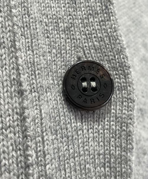 HERMES（エルメス）HERMES (エルメス) 100% Cashmere cardigan グレー サイズ:34の古着・服飾アイテム
