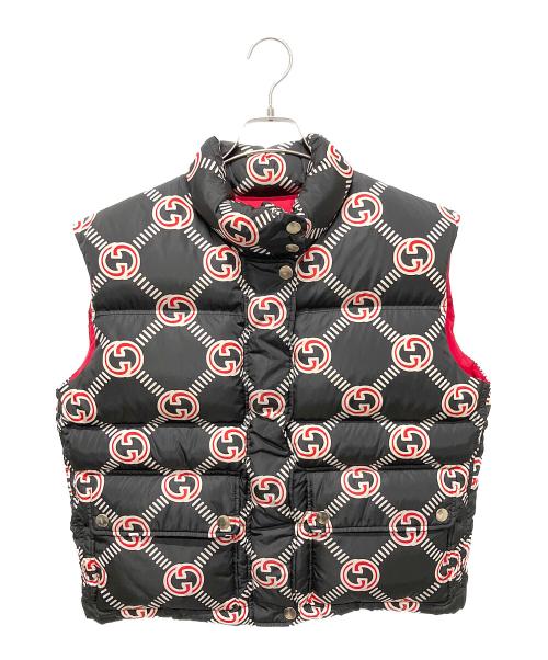 GUCCI（グッチ）GUCCI (グッチ) GGロゴダウンベスト ブラック サイズ:36の古着・服飾アイテム