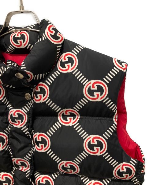 GUCCI（グッチ）GUCCI (グッチ) GGロゴダウンベスト ブラック サイズ:36の古着・服飾アイテム