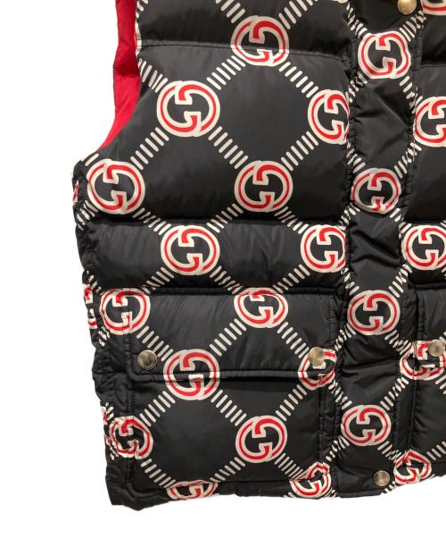 GUCCI（グッチ）GUCCI (グッチ) GGロゴダウンベスト ブラック サイズ:36の古着・服飾アイテム