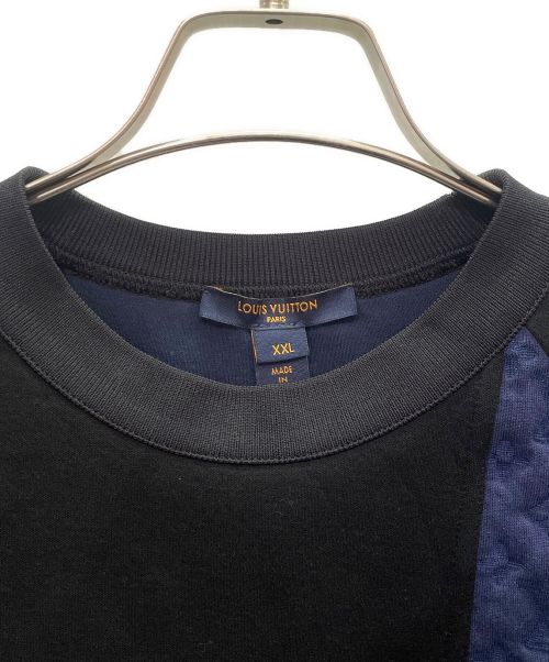 LOUIS VUITTON（ルイ ヴィトン）LOUIS VUITTON (ルイ ヴィトン) モノグラム 切替 スウェット ネイビー×ブラック サイズ:XXLの古着・服飾アイテム