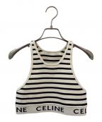CELINEセリーヌ）の古着「ストライプ アスリート ブラ / メッシュ」｜ホワイト×ブラック