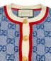 中古・古着 GUCCI (グッチ) GGジャガードカーディガン ブルー×レッド サイズ:XS：80000円