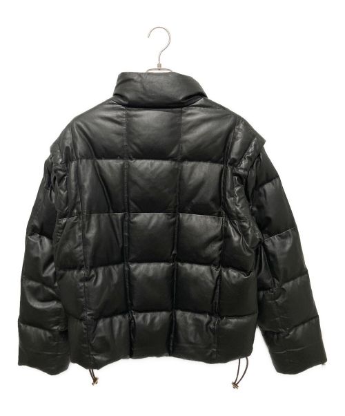 LOUIS VUITTON（ルイ ヴィトン）LOUIS VUITTON (ルイ ヴィトン) レザー2WAYダウンジャケット ブラック サイズ:38の古着・服飾アイテム