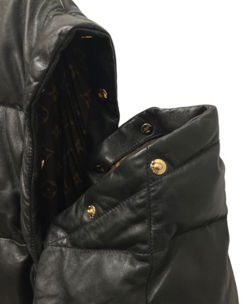 LOUIS VUITTON（ルイ ヴィトン）LOUIS VUITTON (ルイ ヴィトン) レザー2WAYダウンジャケット ブラック サイズ:38の古着・服飾アイテム