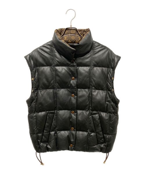 LOUIS VUITTON（ルイ ヴィトン）LOUIS VUITTON (ルイ ヴィトン) レザー2WAYダウンジャケット ブラック サイズ:38の古着・服飾アイテム
