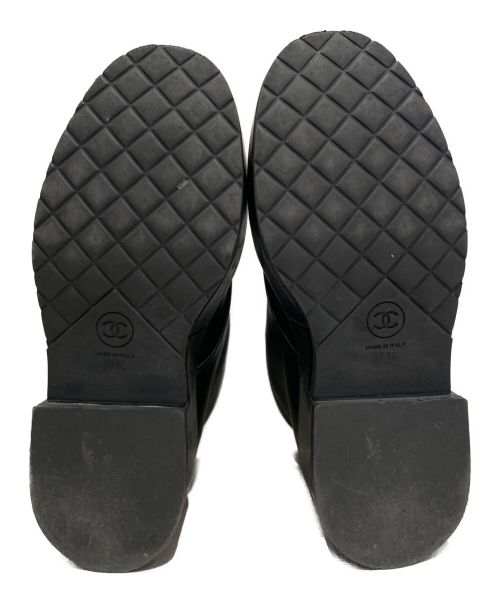CHANEL（シャネル）CHANEL (シャネル) Coco Marc Leather Boots ブラック サイズ:37 1/2Cの古着・服飾アイテム