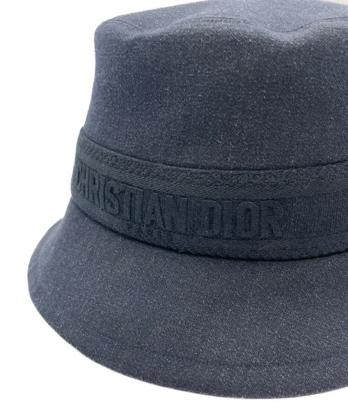 Christian Dior（クリスチャン ディオール）Christian Dior (クリスチャン ディオール) デニム ボブ ハット オブリーク ネイビー サイズ:57の古着・服飾アイテム