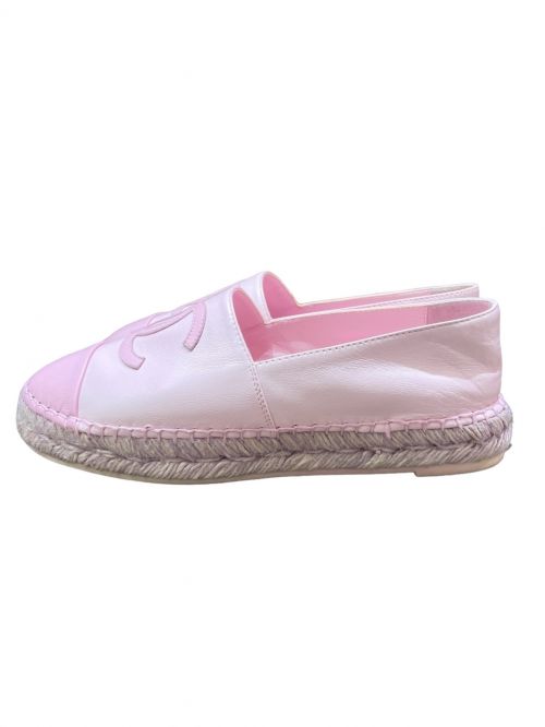 CHANEL（シャネル）CHANEL (シャネル) Coco Mark Espadrille Shoes ピンク サイズ:37の古着・服飾アイテム
