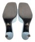 中古・古着 PRADA (プラダ) Brushed leather heeled slides スカイブルー サイズ:38：42000円