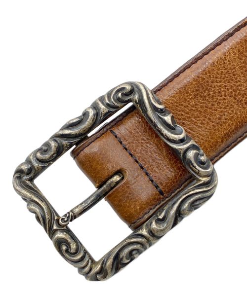 CHROME HEARTS（クロムハーツ）CHROME HEARTS (クロムハーツ) レザーベルト ブラウン サイズ:32の古着・服飾アイテム