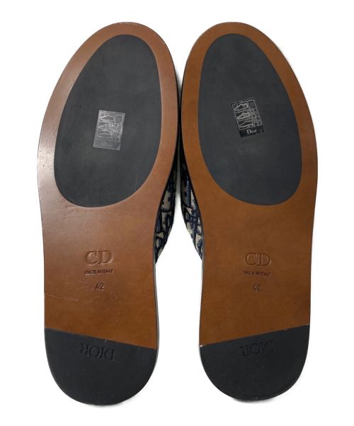 Dior（ディオール）Dior (ディオール) SLIPPER DIOR OBLIQUE JACQUARD ネイビー サイズ:42の古着・服飾アイテム