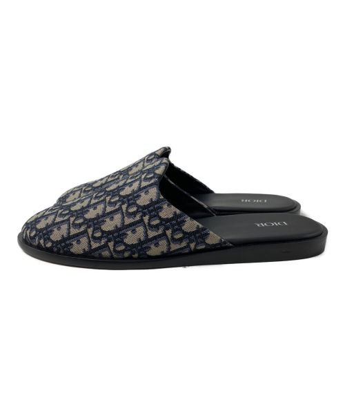 Dior（ディオール）Dior (ディオール) SLIPPER DIOR OBLIQUE JACQUARD ネイビー サイズ:42の古着・服飾アイテム