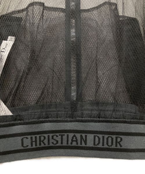 Christian Dior（クリスチャン ディオール）Christian Dior (クリスチャン ディオール) Bee刺繍 フィッシュネットボンバージャケット ブラック サイズ:IT44の古着・服飾アイテム