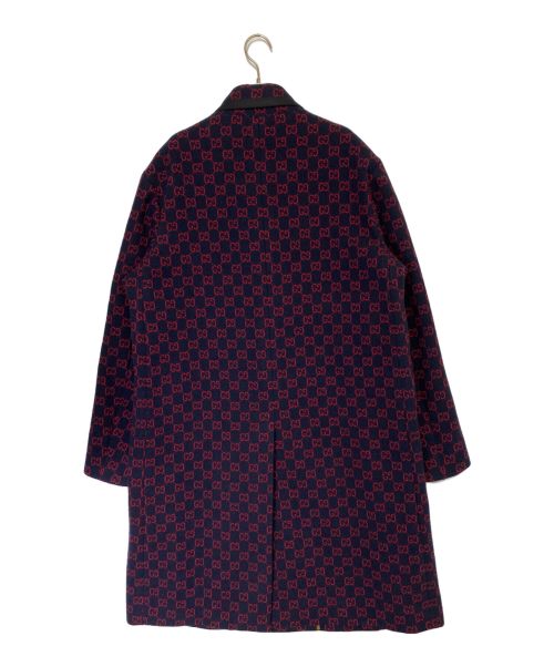 GUCCI（グッチ）GUCCI (グッチ) GGウールコート ネイビー サイズ:46の古着・服飾アイテム