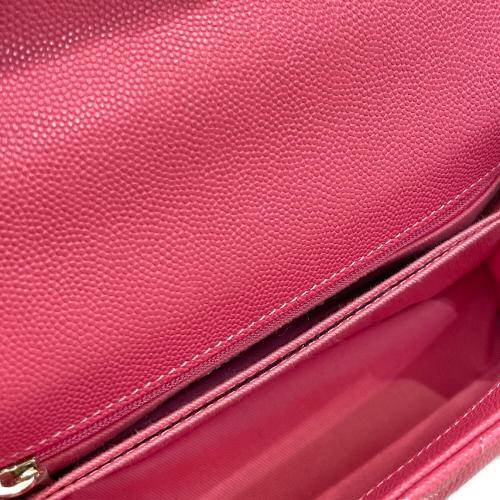 CHANEL（シャネル）CHANEL (シャネル) Vステッチチェーンショルダーバッグ ピンクの古着・服飾アイテム