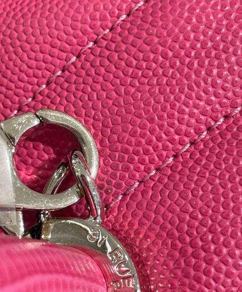 CHANEL（シャネル）CHANEL (シャネル) Vステッチチェーンショルダーバッグ ピンクの古着・服飾アイテム