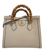GUCCIグッチ）の古着「ダイアナスモールトートバッグ」｜ベージュ