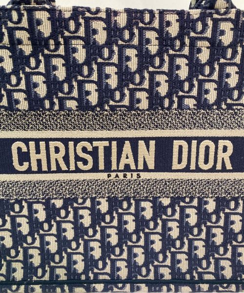 Christian Dior（クリスチャン ディオール）Christian Dior (クリスチャン ディオール) BOOK TOTE MEDIUM ネイビー サイズ:ミディアムの古着・服飾アイテム