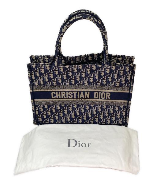 Christian Dior（クリスチャン ディオール）Christian Dior (クリスチャン ディオール) BOOK TOTE MEDIUM ネイビー サイズ:ミディアムの古着・服飾アイテム