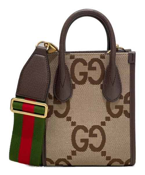 GUCCI（グッチ）GUCCI (グッチ) ジャンボGGミニトートバッグ ベージュ サイズ:ミニの古着・服飾アイテム