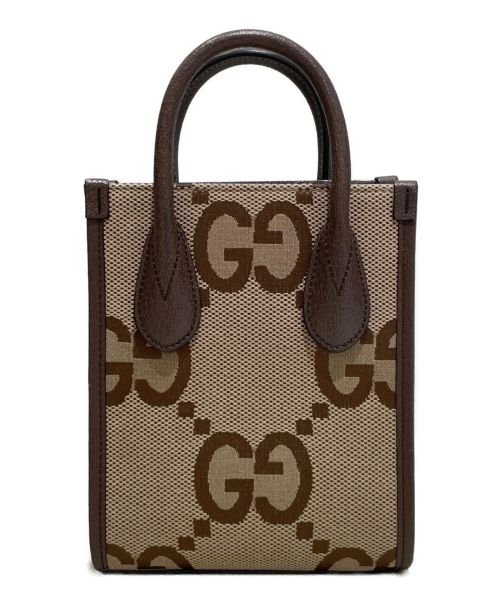 GUCCI（グッチ）GUCCI (グッチ) ジャンボGGミニトートバッグ ベージュ サイズ:ミニの古着・服飾アイテム