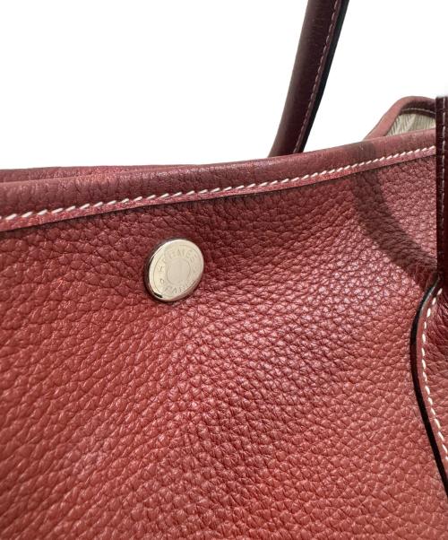 HERMES（エルメス）HERMES (エルメス) ガーデンパーティPM ルージュアッシュ ▢Q:2013年 ルージュアッシュ サイズ:PMの古着・服飾アイテム