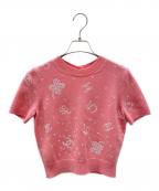 CHANELシャネル）の古着「バックボタンカシミヤニット」｜ピンク