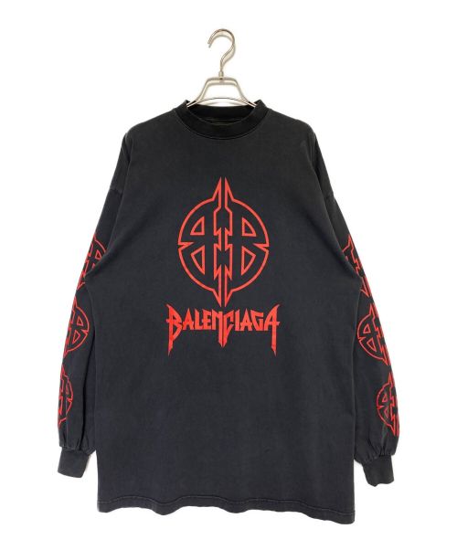 BALENCIAGA（バレンシアガ）BALENCIAGA (バレンシアガ) Long Sleeve Metal T-Shirt グレー サイズ:Lの古着・服飾アイテム