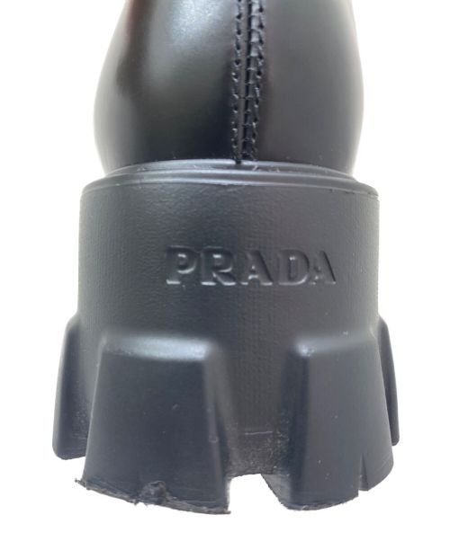 PRADA（プラダ）PRADA (プラダ) モノリスサイドゴアブーツ ブラック サイズ:37の古着・服飾アイテム