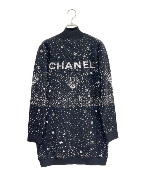 CHANEL（シャネル）CHANEL (シャネル) Half Zip Coco Mark Knit Dress ブラック サイズ:42の古着・服飾アイテム