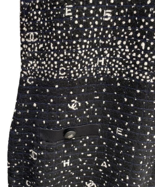 CHANEL（シャネル）CHANEL (シャネル) Half Zip Coco Mark Knit Dress ブラック サイズ:42の古着・服飾アイテム