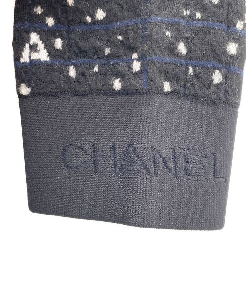 CHANEL（シャネル）CHANEL (シャネル) Half Zip Coco Mark Knit Dress ブラック サイズ:42の古着・服飾アイテム