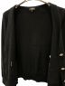 中古・古着 CHANEL (シャネル) 100% cashmere knit cardigan ブラック×グレー サイズ:38：200000円