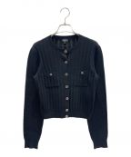 CHANELシャネル）の古着「Coco Button Knit Cardigan」｜ブラック