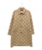 GUCCIグッチ）の古着「Jumbo GG Canvas Wool Car Coat」｜ベージュ