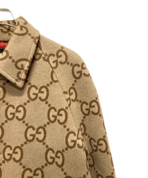 GUCCI（グッチ）GUCCI (グッチ) Jumbo GG Canvas Wool Car Coat ベージュ サイズ:48の古着・服飾アイテム