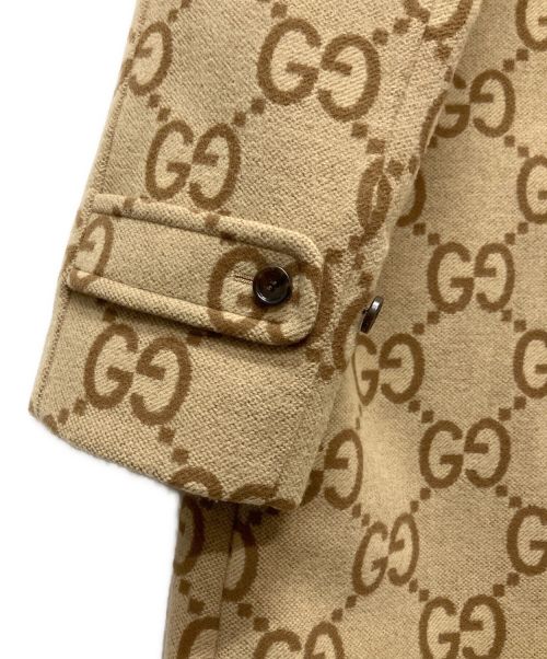 GUCCI（グッチ）GUCCI (グッチ) Jumbo GG Canvas Wool Car Coat ベージュ サイズ:48の古着・服飾アイテム