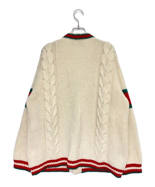 GUCCI（グッチ）GUCCI (グッチ) オーバーサイズ ケーブルニット カーディガン ベージュ サイズ:Lの古着・服飾アイテム