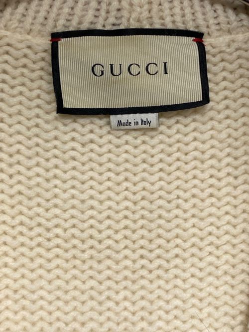 GUCCI（グッチ）GUCCI (グッチ) オーバーサイズ ケーブルニット カーディガン ベージュ サイズ:Lの古着・服飾アイテム