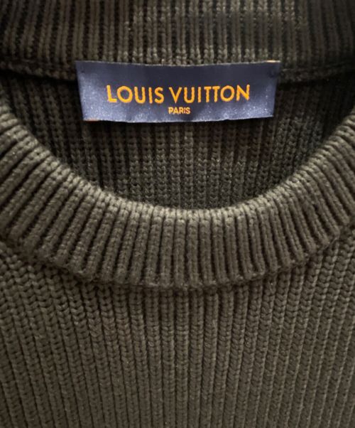 LOUIS VUITTON（ルイ ヴィトン）LOUIS VUITTON (ルイ ヴィトン) Back logo embroidered knit ブラック サイズ:Mの古着・服飾アイテム