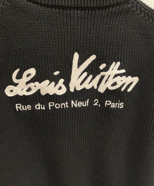 LOUIS VUITTON（ルイ ヴィトン）LOUIS VUITTON (ルイ ヴィトン) Back logo embroidered knit ブラック サイズ:Mの古着・服飾アイテム