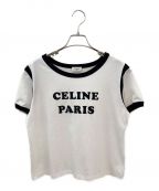 CELINEセリーヌ）の古着「フロッキーロゴTシャツ」｜ホワイト