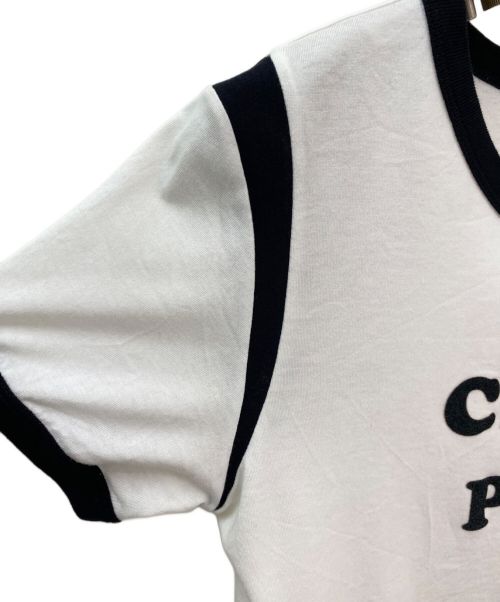 CELINE（セリーヌ）CELINE (セリーヌ) フロッキーロゴTシャツ ホワイト サイズ:Sの古着・服飾アイテム