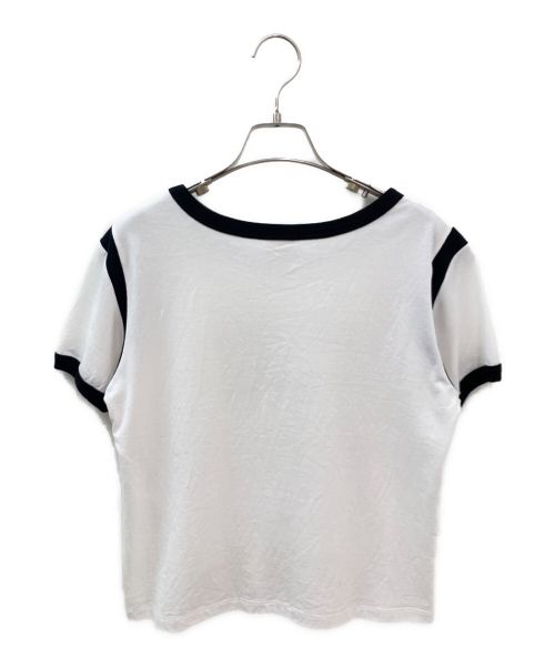 CELINE（セリーヌ）CELINE (セリーヌ) フロッキーロゴTシャツ ホワイト サイズ:Sの古着・服飾アイテム